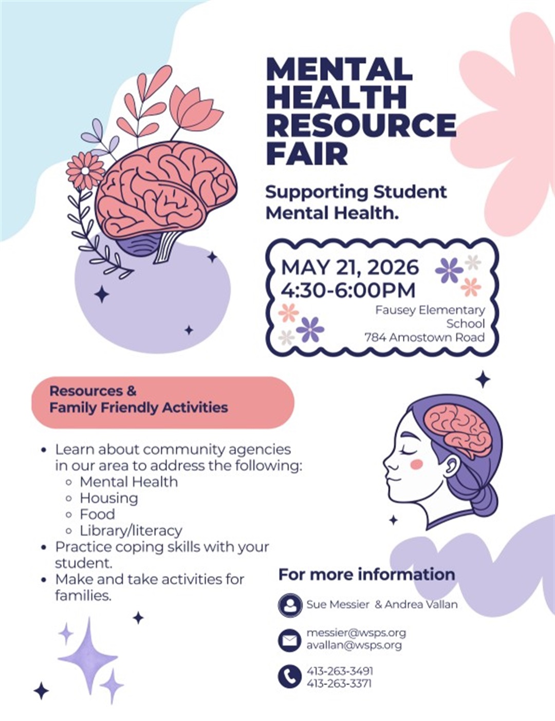 Fausey Mental Health Resource Fair Website title
